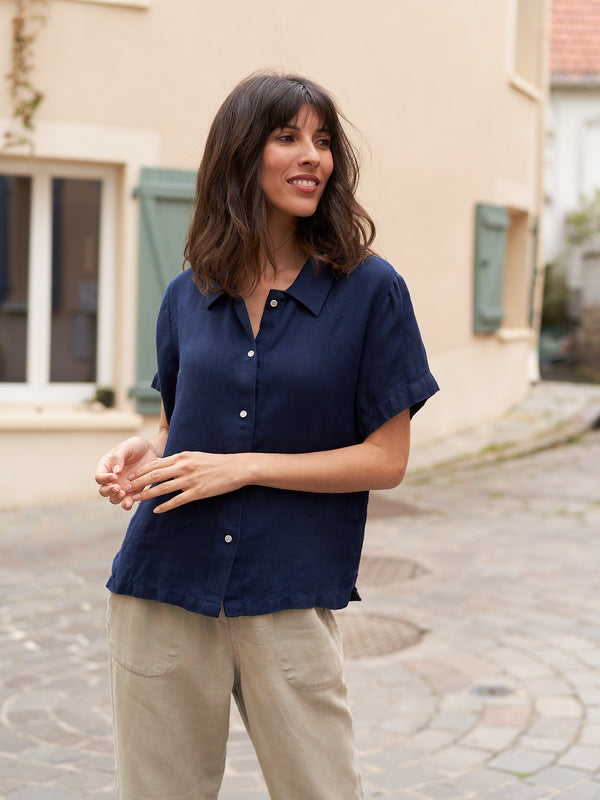 La Chemise SUNNY - Navy Twill - Kipluzet